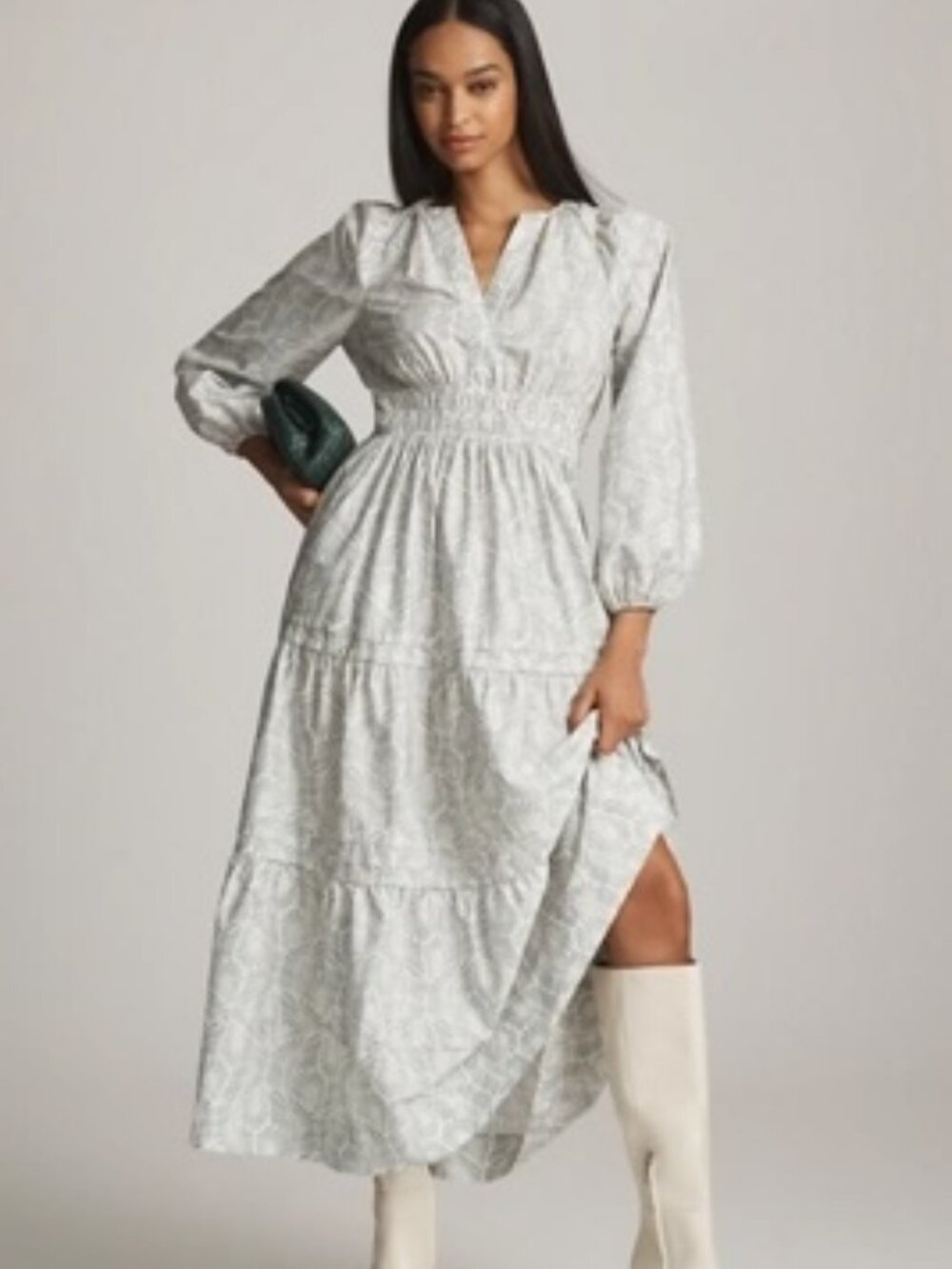 Loverly Grey x Anthropologie: The Somerset Maxi Dress: Long-Sleeve, Petite Large - Picture 1 of 5